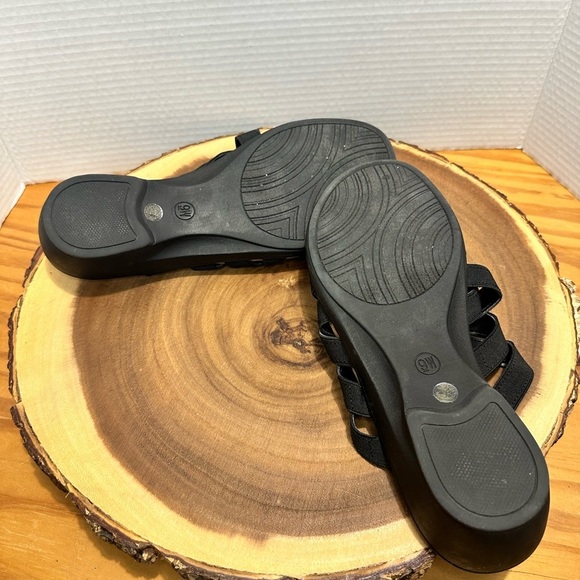 St. John's Bay Sz 9 W Black Slide Synthetic Women Sandals - Picture 5 of 6